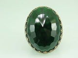 Turkish Handmade Jewelry 925 Sterling Silver Emerald Stone Mens Rings