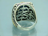 Turkish Handmade Jewelry 925 Sterling Silver Turquoise Stone Mens Rings