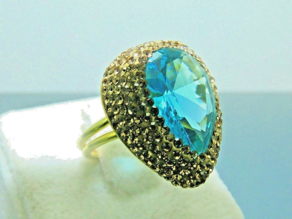 Turkish Handmade Jewelry 925 Sterling Silver Aquamarine Stone Womens Ring
