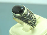 Turkish Handmade Jewelry 925 Sterling Silver Onyx Stone Mens Rings