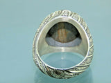 Turkish Handmade Jewelry 925 Sterling Silver Labradorite Stone Men's Rings
