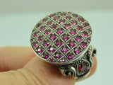 Turkish Handmade Jewelry 925 Sterling Silver Ruby Stone Mens Rings