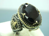 Turkish Handmade Jewelry 925 Sterling Silver Onyx Stone Mens Rings