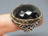 Turkish Handmade Jewelry 925 Sterling Silver Onyx Stone Mens Rings