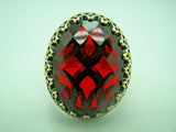 Turkish Handmade Jewelry 925 Sterling Silver Ruby Stone Mens Rings