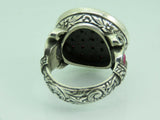 Turkish Handmade Jewelry 925 Sterling Silver Ruby Stone Mens Rings