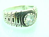 Turkish Handmade Jewelry 925 Sterling Silver Zircon Stone Mens Rings