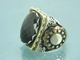 Turkish Handmade Jewelry 925 Sterling Silver Onyx Stone Mens Rings