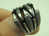 Turkish Handmade Jewelry 925 Sterling Silver Claw Design Mens Rings