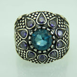 Turkish Handmade Jewelry 925 Sterling Silver Aquamarine Stone Mens Rings