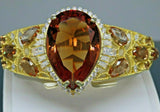 Turkish Handmade Jewelry 925 Sterling Silver Alexandrite Stone Womens Bangle