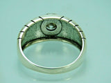Turkish Handmade Jewelry 925 Sterling Silver Zircon Stone Mens Rings