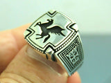 Turkish Handmade Jewelry 925 Sterling Silver Horse With Wings Mens Rings