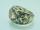 Turkish Handmade Jewelry 925 Sterling Silver Quartz Stone Mens Rings