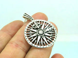 Turkish Handmade Jewelry 925 Sterling Silver Compass Design Men Pendant