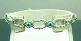 Turkish Handmade Jewelry 925 Sterling Silver Aquamarine Stone Mens Bracelets