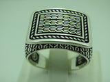 Turkish Handmade Jewelry 925 Sterling Silver Matting Design Men's Ring