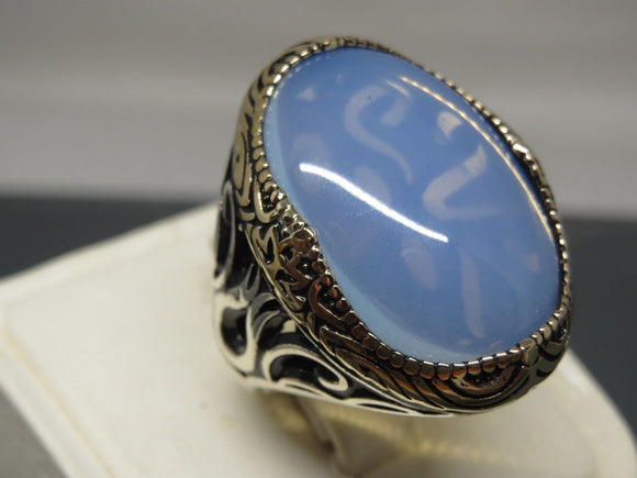 Turkish Handmade Jewelry 925 Sterling Silver Moonstone Mens Rings