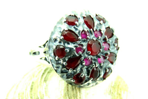 Turkish Handmade Jewelry 925 Sterling Silver Ruby Stone Men Ring Sz 11