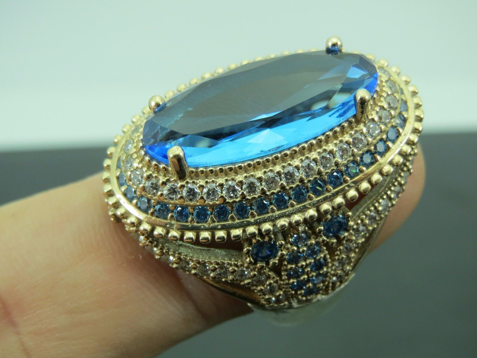 Enamel Turkish evil eye jewelry ring Gold color rainbow cz women finger  rings | eBay