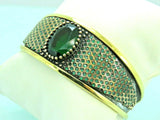 Turkish Handmade Jewelry 925 Sterling Silver Emerald Stone Womens Bangle