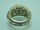 Turkish Handmade Jewelry 925 Sterling Silver Ruby Stone Mens Rings