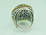 Turkish Handmade Jewelry 925 Sterling Silver Sapphire Stone Mens Rings