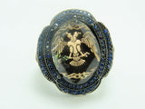 Turkish Handmade Jewelry 925 Sterling Silver Sapphire Stone Imperial Design Mens Rings