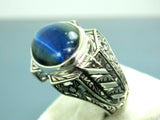 Turkish Handmade Jewelry 925 Sterling Silver Labradorite Stone Men's Rings