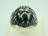 Turkish Handmade Jewelry 925 Sterling Silver Ruby Stone Mens Rings