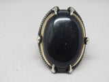 Turkish Handmade Jewelry 925 Sterling Silver Aventurine Stone Mens Rings