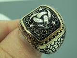 Turkish Handmade Jewelry 925 Sterling Silver Comet Desing Mens Rings