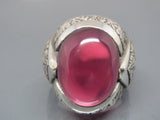 Turkish Handmade Jewelry 925 Sterling Silver Ruby Stone Mens Rings