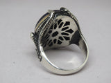 Turkish Handmade Jewelry 925 Sterling Silver Aventurine Stone Mens Rings
