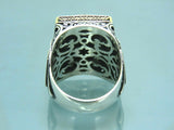 Turkish Handmade Jewelry 925 Sterling Silver Onyx Stone Mens Rings