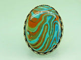 Turkish Handmade Jewelry 925 Sterling Silver Turquoise Stone Mens Rings