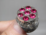 Turkish Handmade Jewelry 925 Sterling Silver Ruby Stone Mens Rings