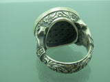 Turkish Handmade Jewelry 925 Sterling Silver Sapphire Stone Mens Rings