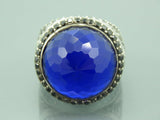 Turkish Handmade Jewelry 925 Sterling Silver Sapphire Stone Mens Rings