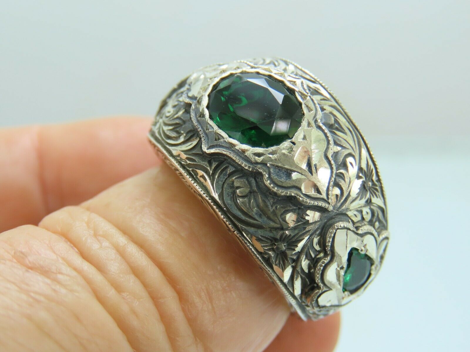 Natural Emerald Ring For men