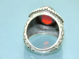 Turkish Handmade Jewelry 925 Sterling Silver Ruby Stone Mens Rings