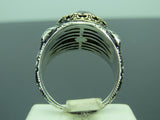 Turkish Handmade Jewelry 925 Sterling Silver Garnet Stone Mens Rings
