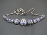 Turkish Handmade Jewelry 925 Sterling Silver Sapphire Stone Womens Bracelet