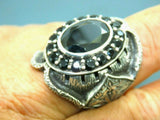 Turkish Handmade Jewelry 925 Sterling Silver Onyx Stone Mens Rings