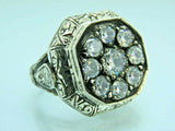 Turkish Handmade Jewelry 925 Sterling Silver Zircon Stone Mens Rings