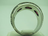 Turkish Handmade Jewelry 925 Sterling Silver Ruby Stone Mens Rings