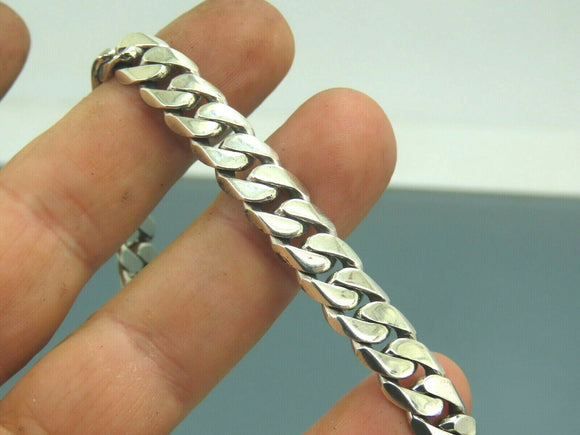 8.5 in Mens Sterling Silver Link Bracelet (11mm) | Shane Co.