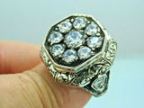 Turkish Handmade Jewelry 925 Sterling Silver Zircon Stone Mens Rings