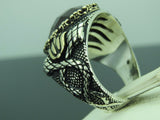 Turkish Handmade Jewelry 925 Sterling Silver Garnet Stone Mens Rings