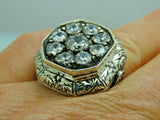 Turkish Handmade Jewelry 925 Sterling Silver Zircon Stone Mens Rings